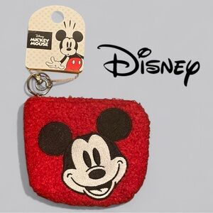 DISNEY- Mickey Mouse Red Coin Bag, NEW
